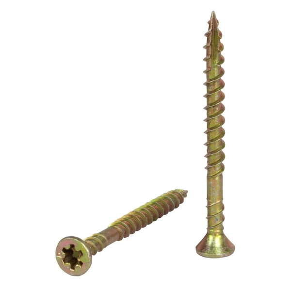 Senco Wood Screw, #8, 2 in, Zinc Yellow Stainless Steel 1000 PK 08F200YTK - main